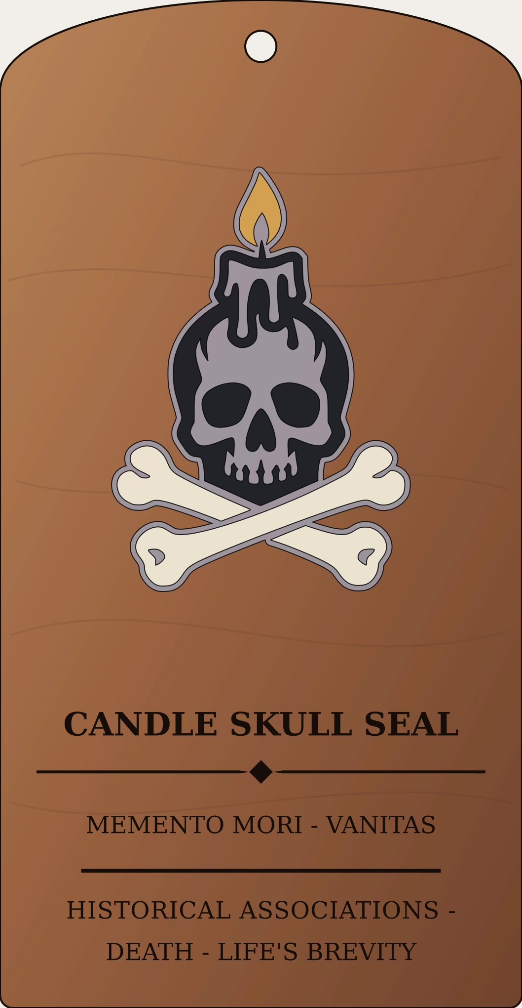 Candle Skull Seal Sanctum Hex Archive Plaque preview