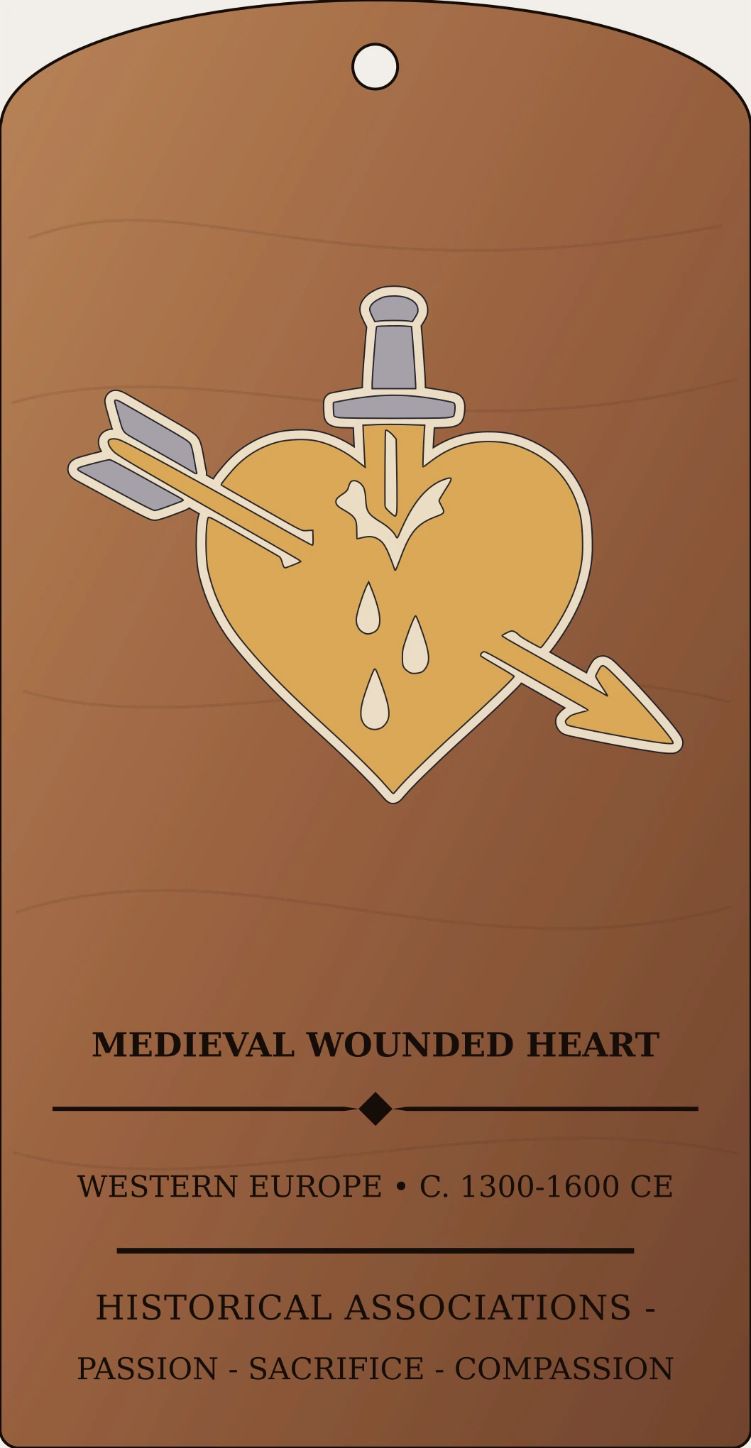 Late Medieval Wounded Heart Sanctum Hex Archive Plaque preview