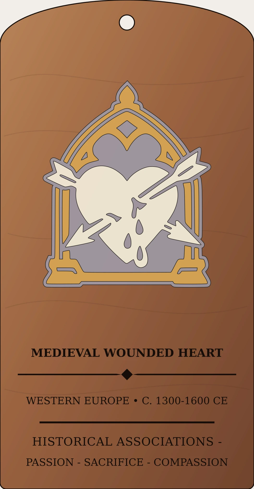 Late Medieval Wounded Heart Sanctum Hex Archive Plaque preview