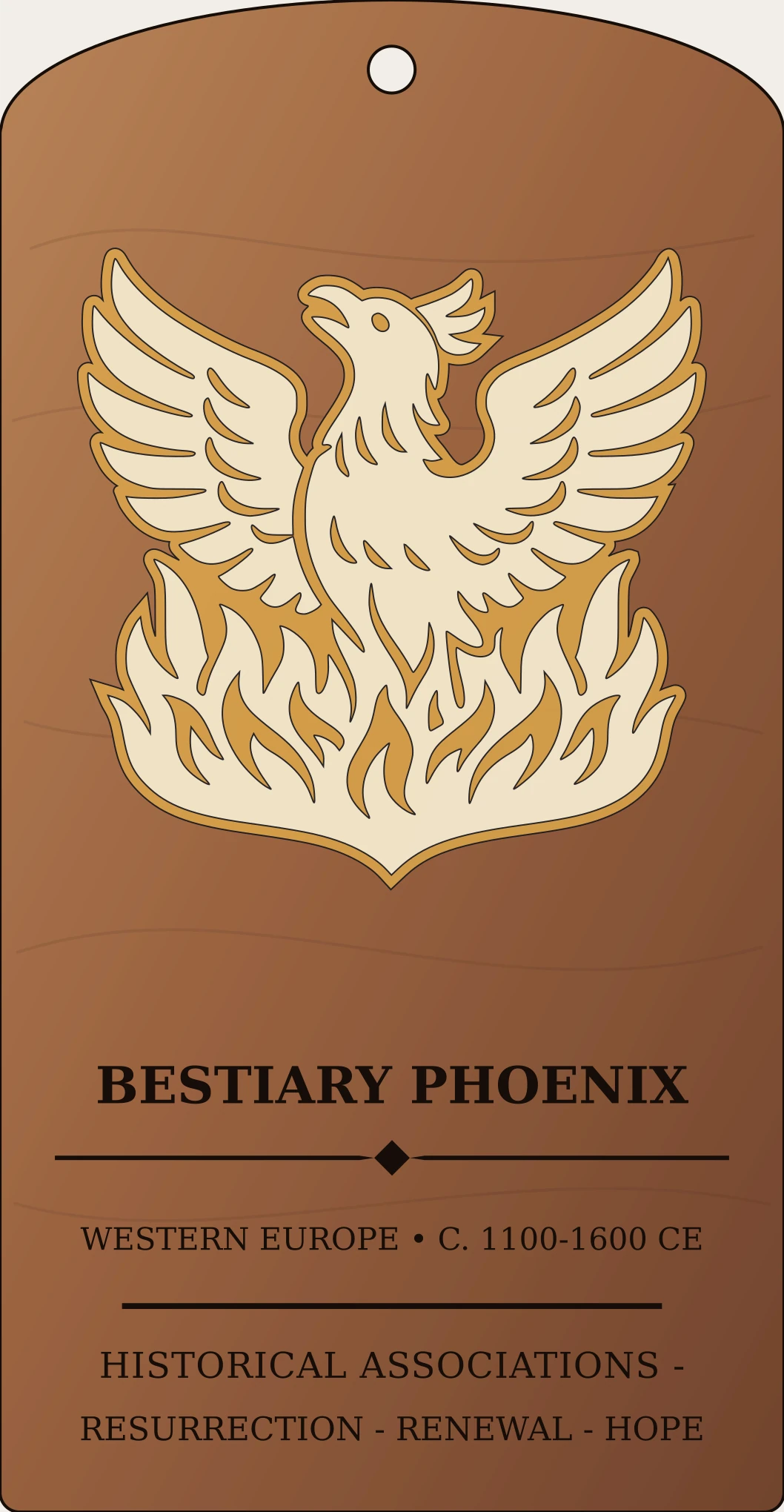 Bestiary Phoenix Sanctum Hex Archive Plaque preview