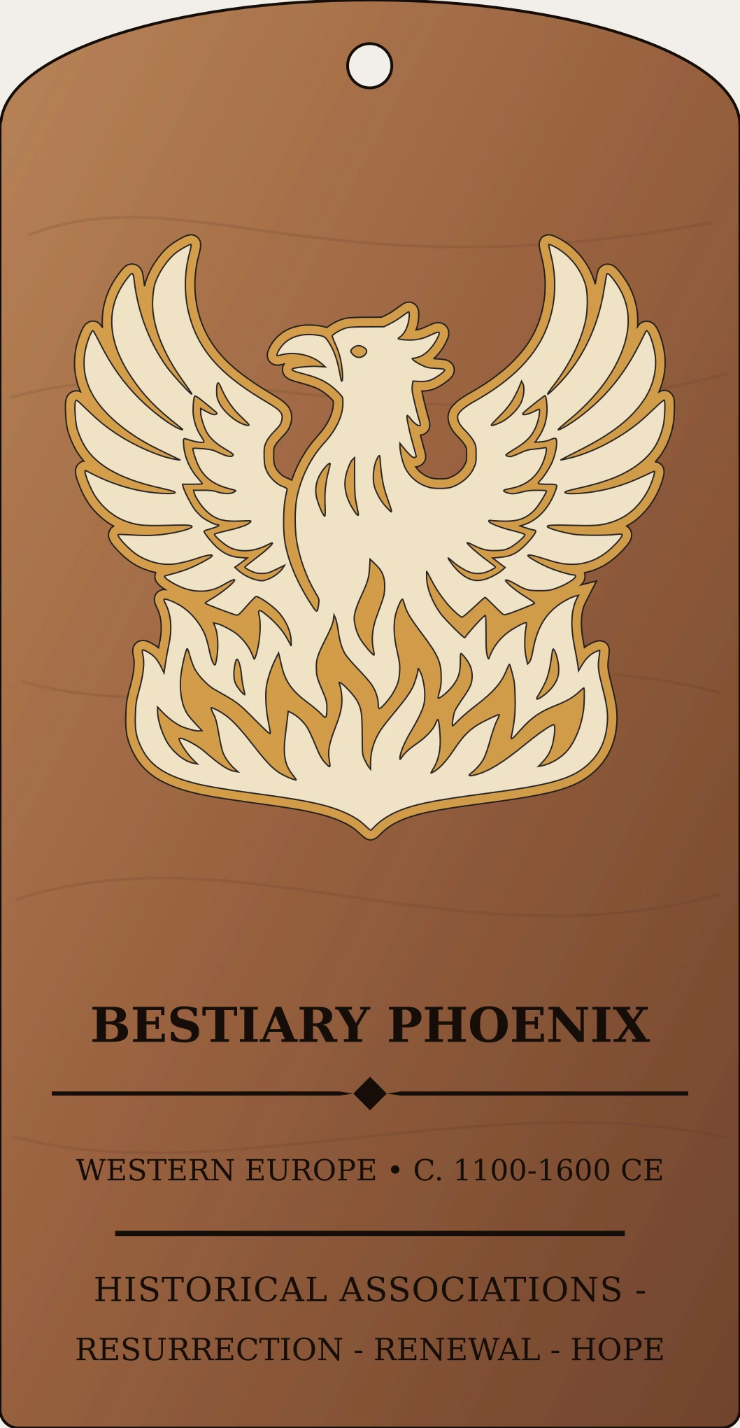 Bestiary Phoenix Sanctum Hex Archive Plaque preview