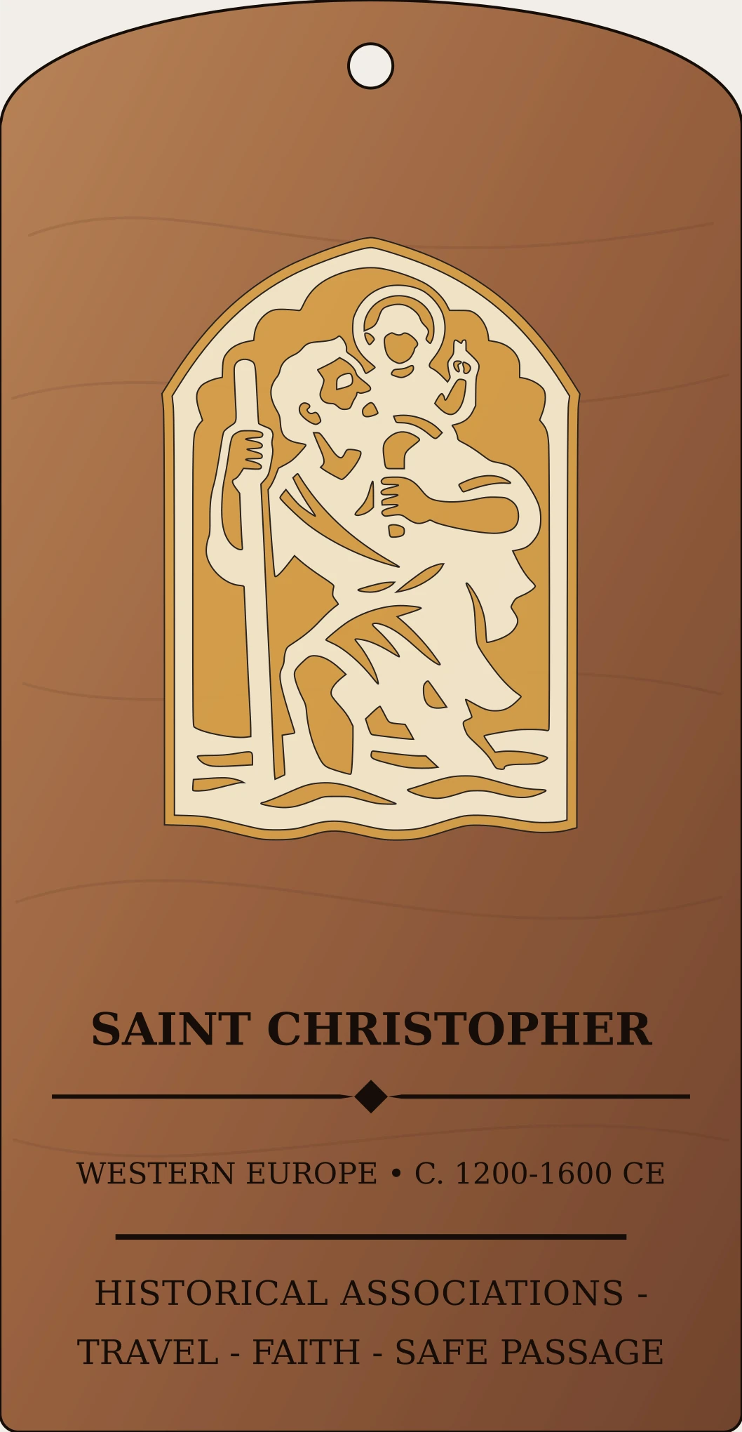 Saint Christopher Badge Sanctum Hex Archive Plaque preview