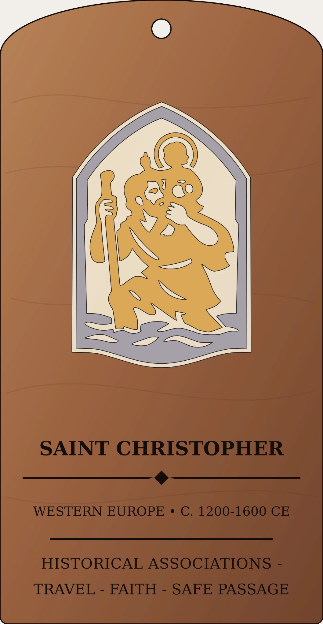Saint Christopher Badge Sanctum Hex Archive Plaque preview