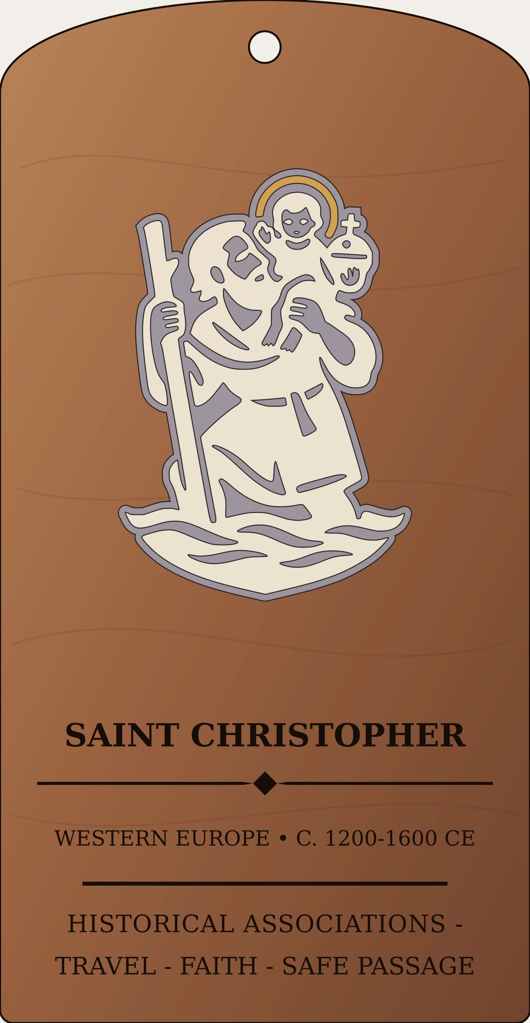 Saint Christopher Badge Sanctum Hex Archive Plaque preview