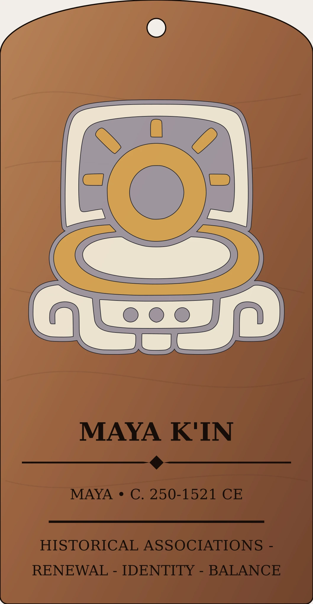 Maya K'in Sun Sign Sanctum Hex Archive Plaque preview