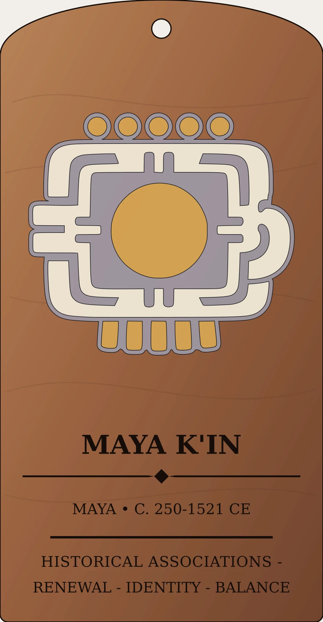 Maya K'in Sun Sign Sanctum Hex Archive Plaque preview