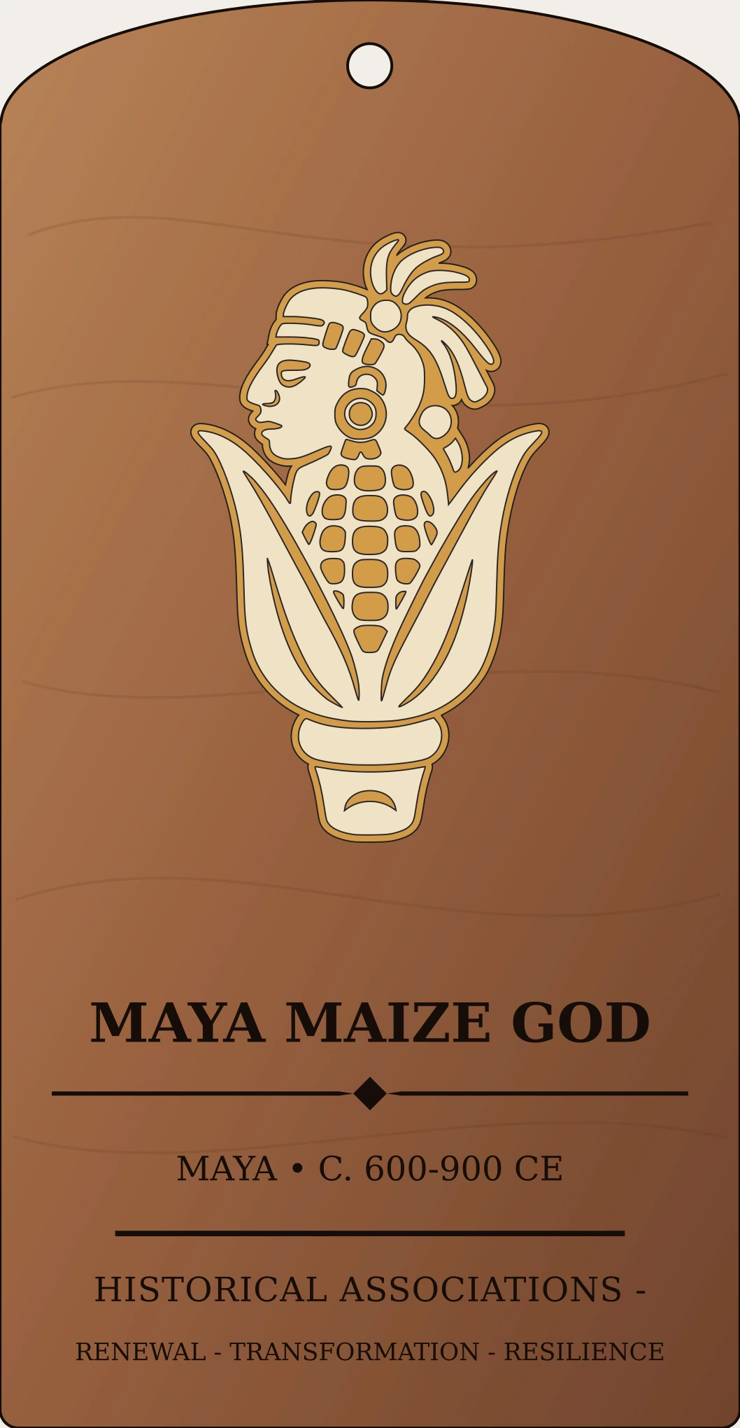 Maya Maize God Ear Motif Sanctum Hex Archive Plaque preview