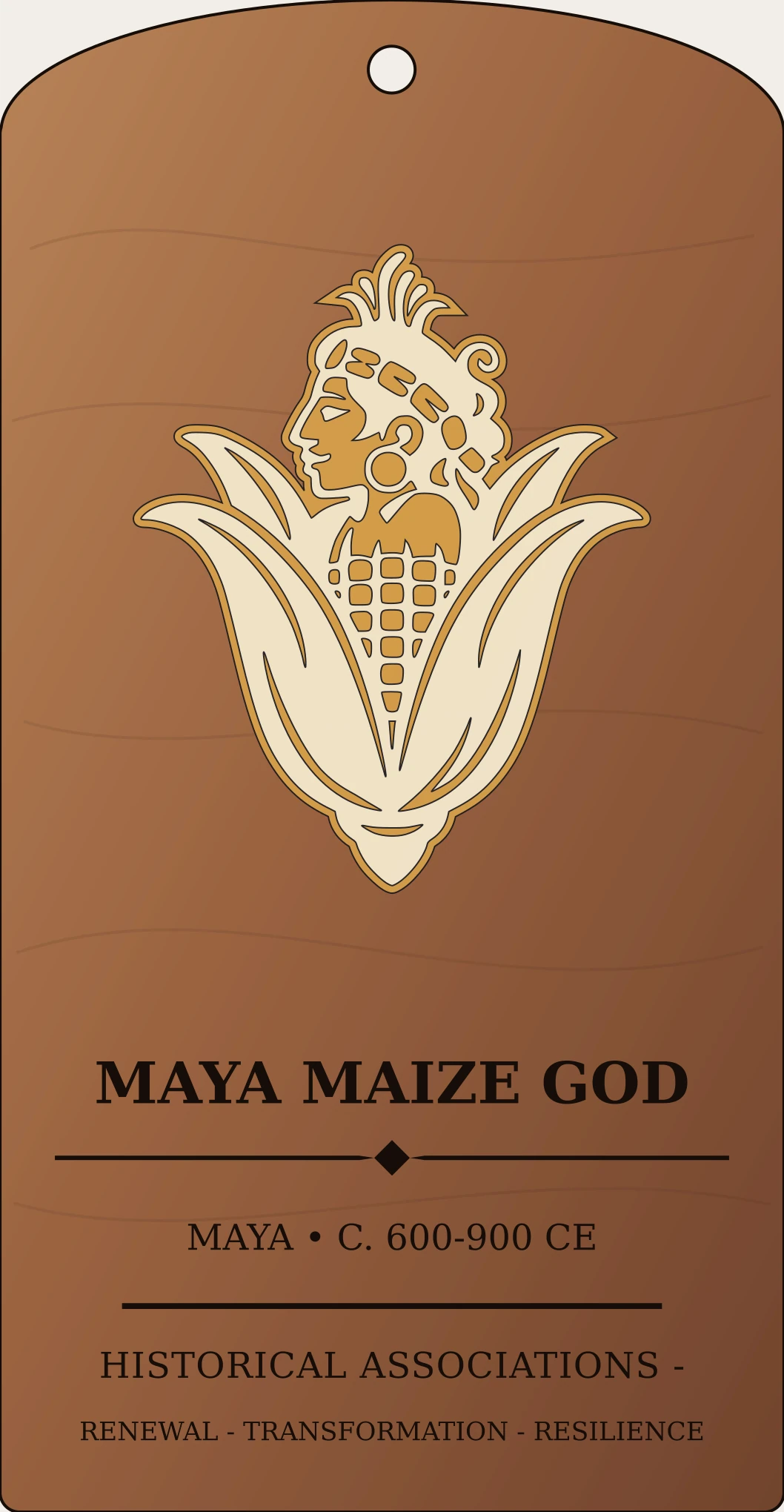 Maya Maize God Ear Motif Sanctum Hex Archive Plaque preview