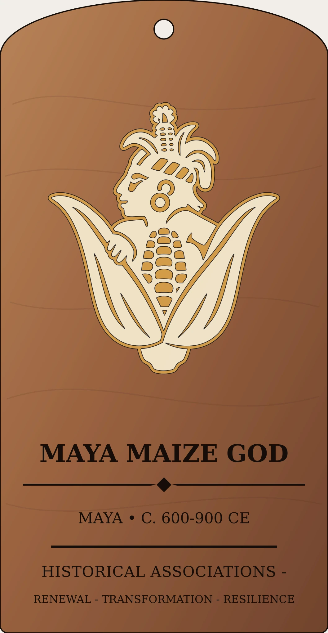 Maya Maize God Ear Motif Sanctum Hex Archive Plaque preview
