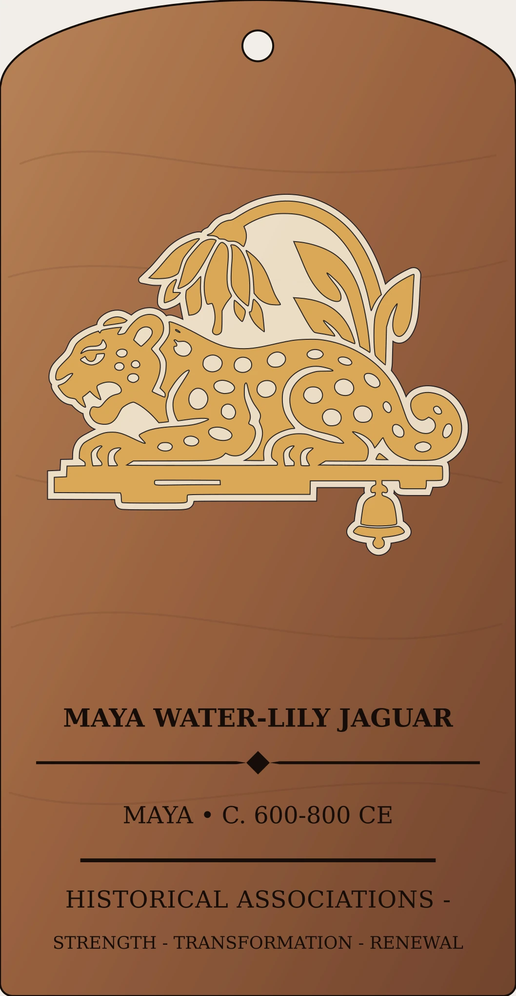 Maya Water-Lily Jaguar Motif Sanctum Hex Archive Plaque preview