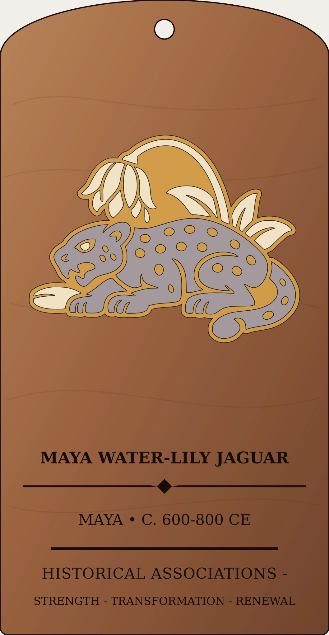 Maya Water-Lily Jaguar Motif Sanctum Hex Archive Plaque preview