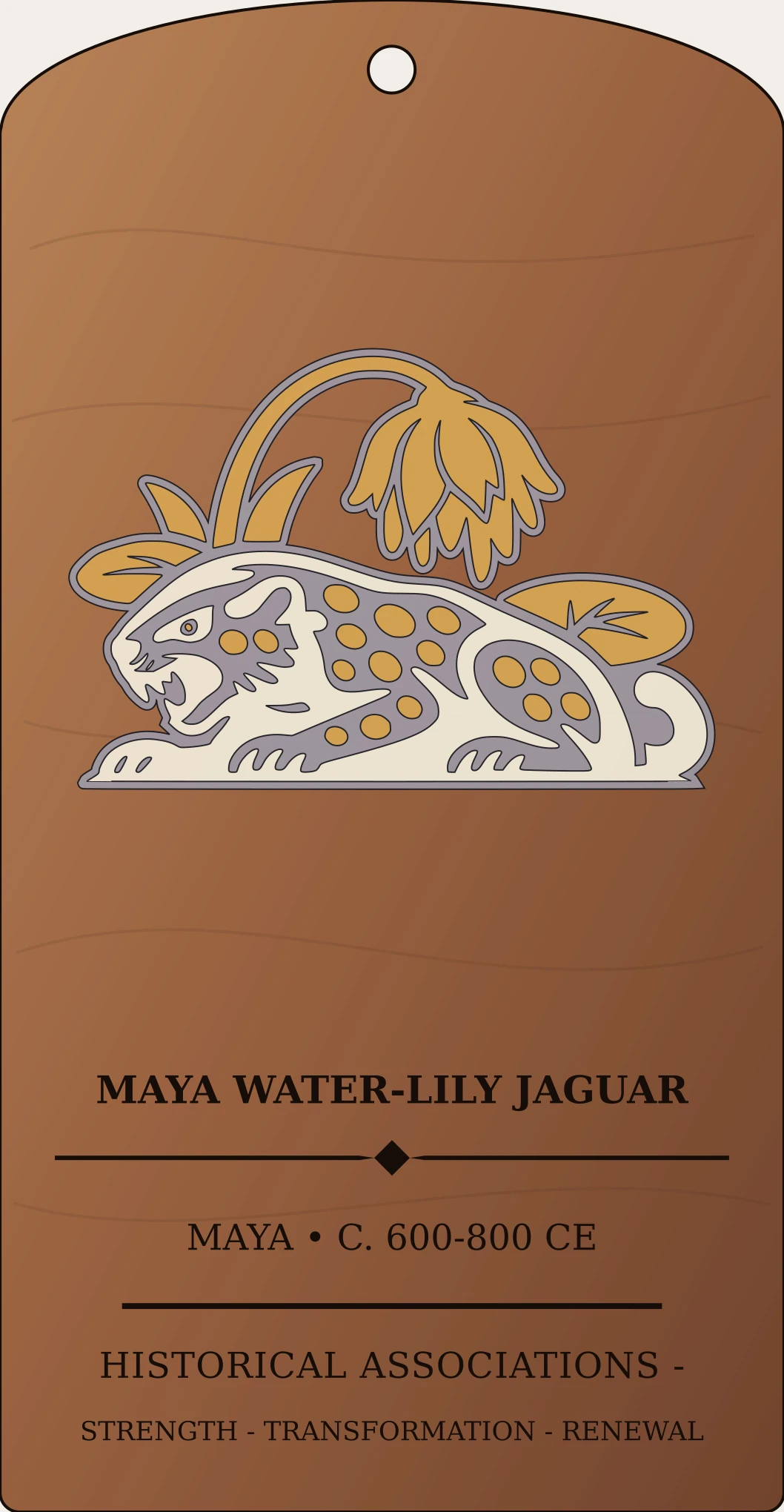 Maya Water-Lily Jaguar Motif Sanctum Hex Archive Plaque preview