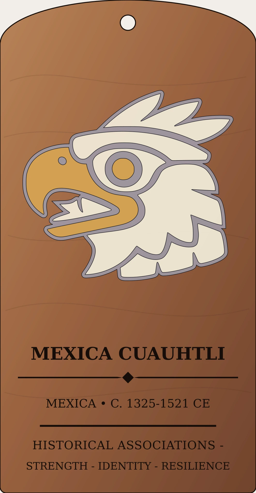 Mexica Cuauhtli Eagle Day Sign Sanctum Hex Archive Plaque preview