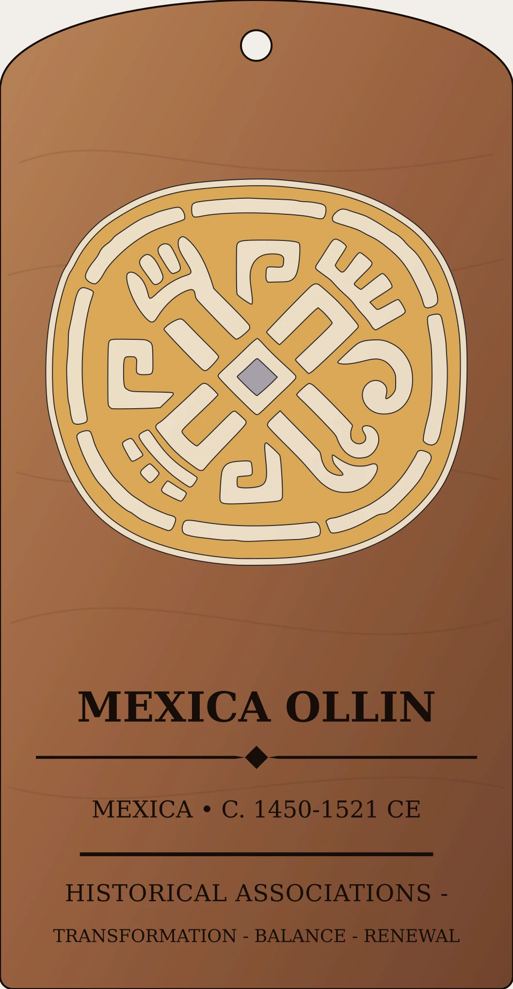 Mexica Ollin Movement Sign Sanctum Hex Archive Plaque preview