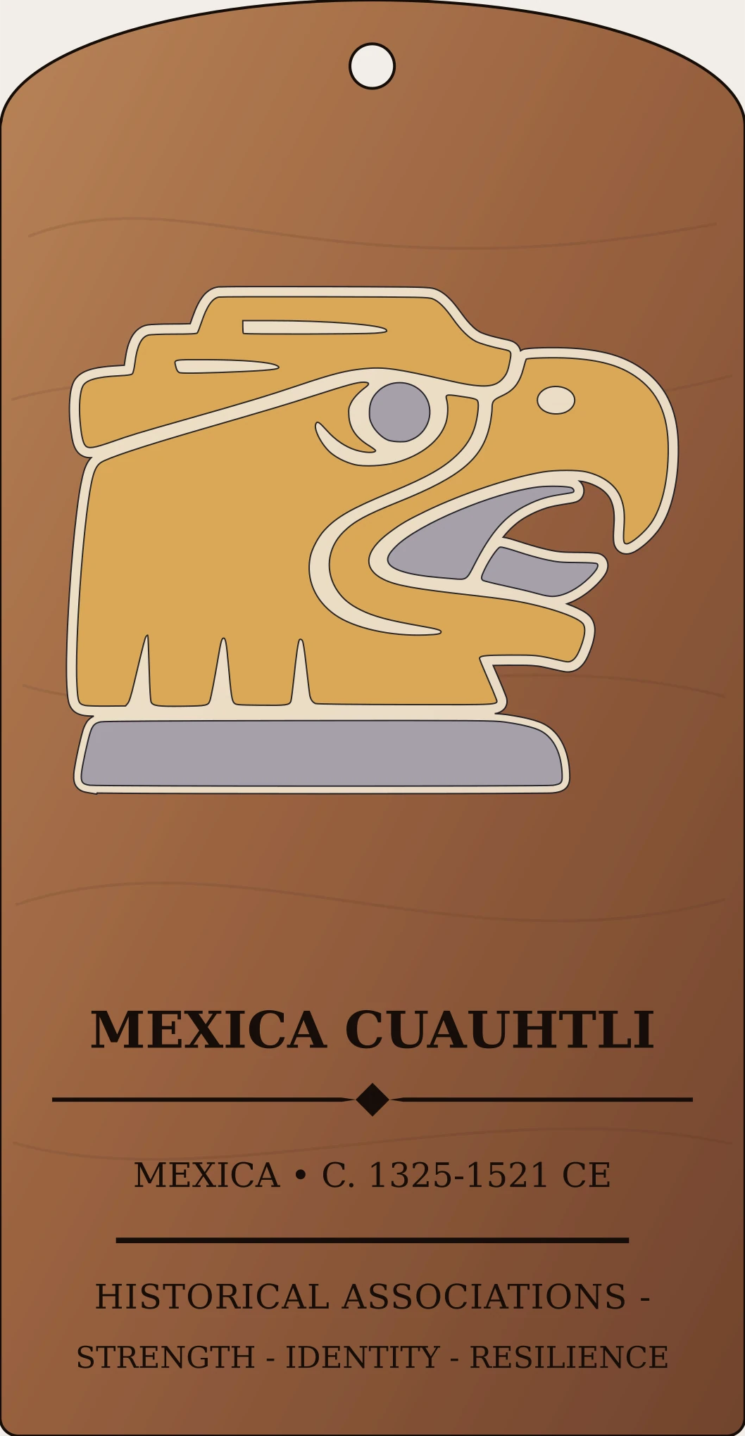 Mexica Cuauhtli Eagle Day Sign Sanctum Hex Archive Plaque preview