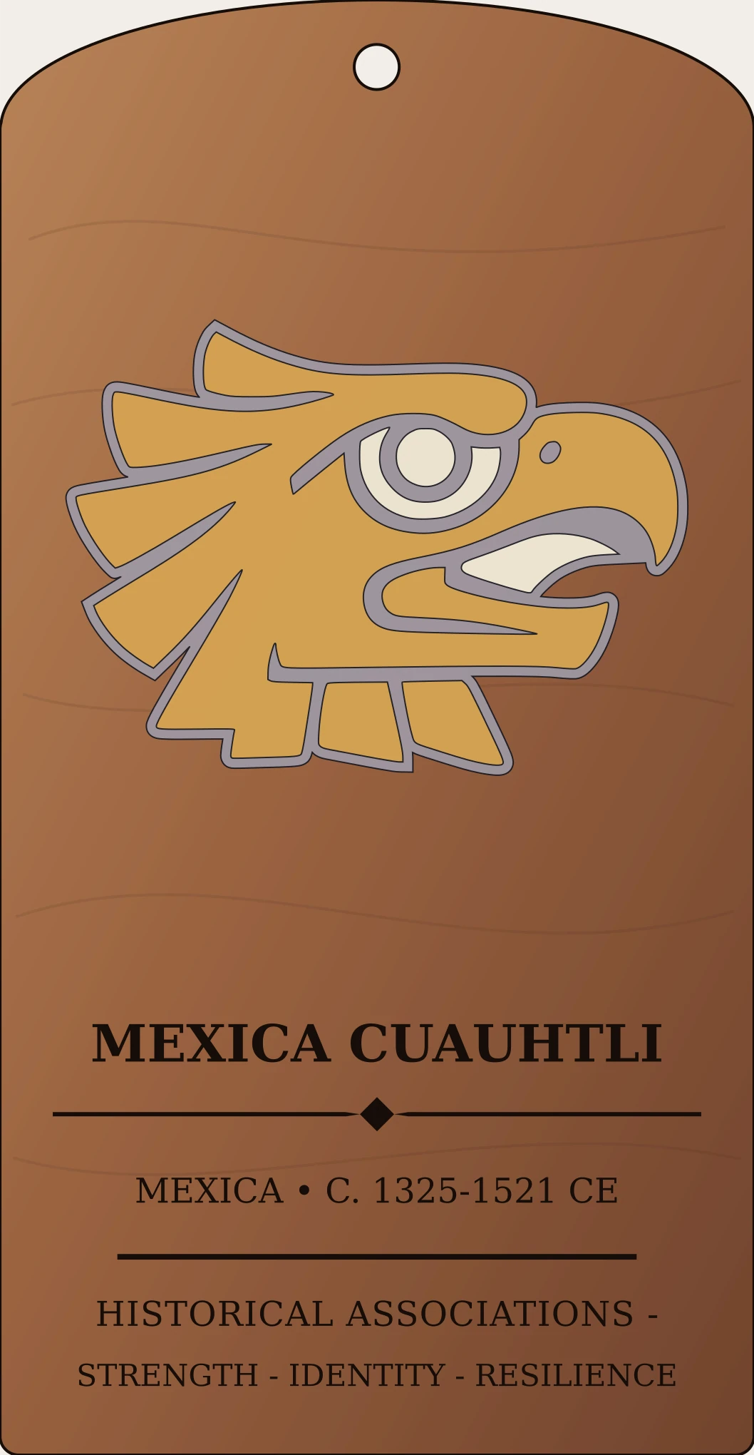 Mexica Cuauhtli Eagle Day Sign Sanctum Hex Archive Plaque preview