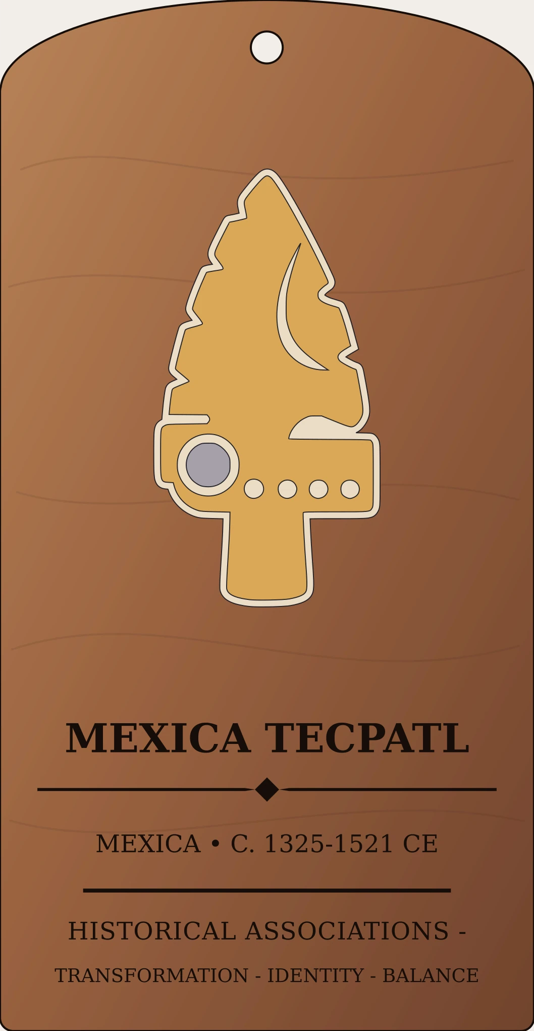 Mexica Tecpatl Flint Year Sign Sanctum Hex Archive Plaque preview