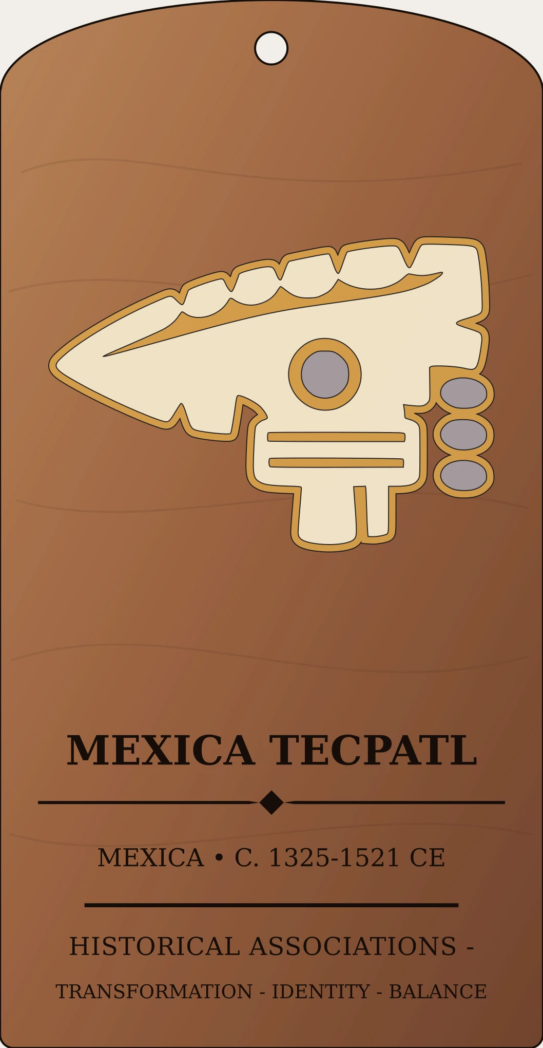 Mexica Tecpatl Flint Year Sign Sanctum Hex Archive Plaque preview
