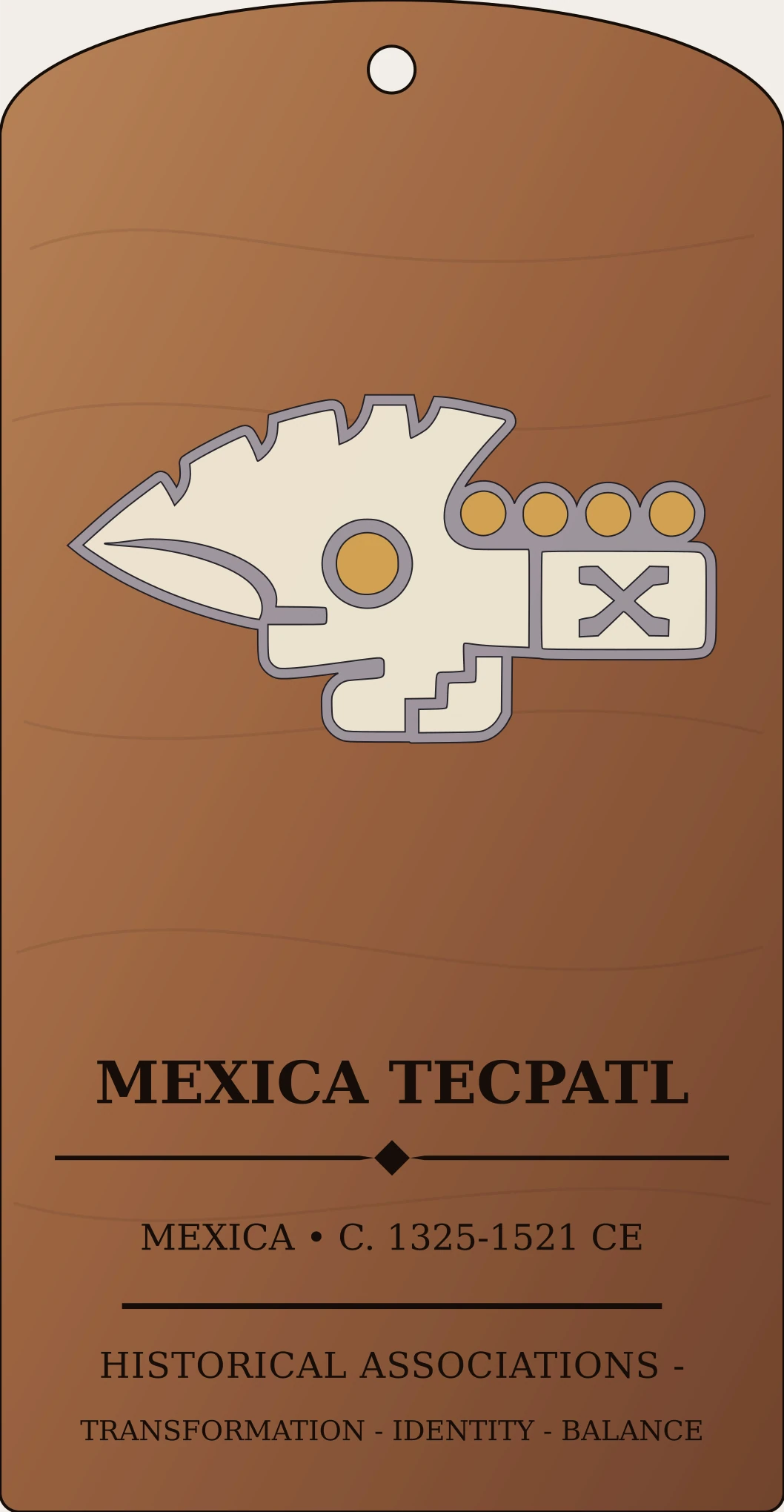 Mexica Tecpatl Flint Year Sign Sanctum Hex Archive Plaque preview