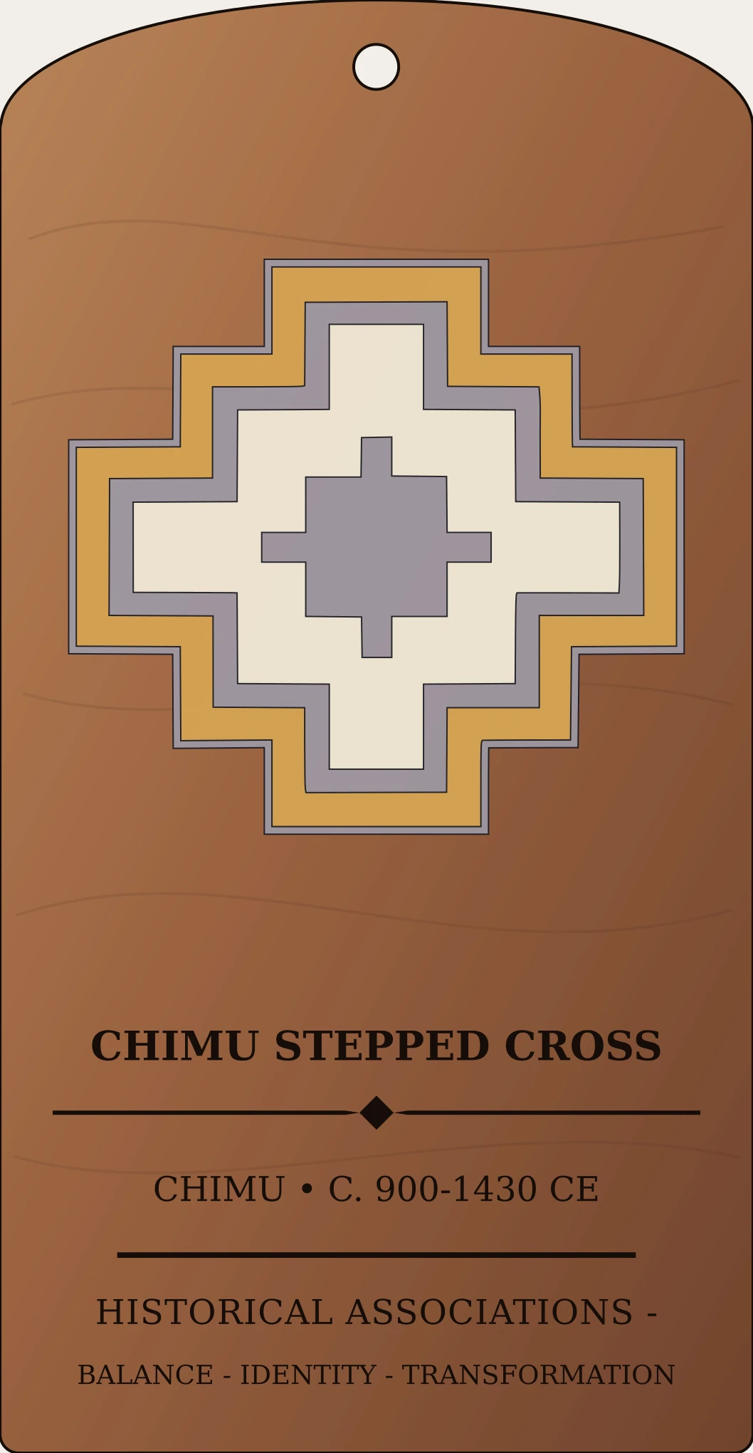 Andean Stepped Cross Motif Sanctum Hex Archive Plaque preview