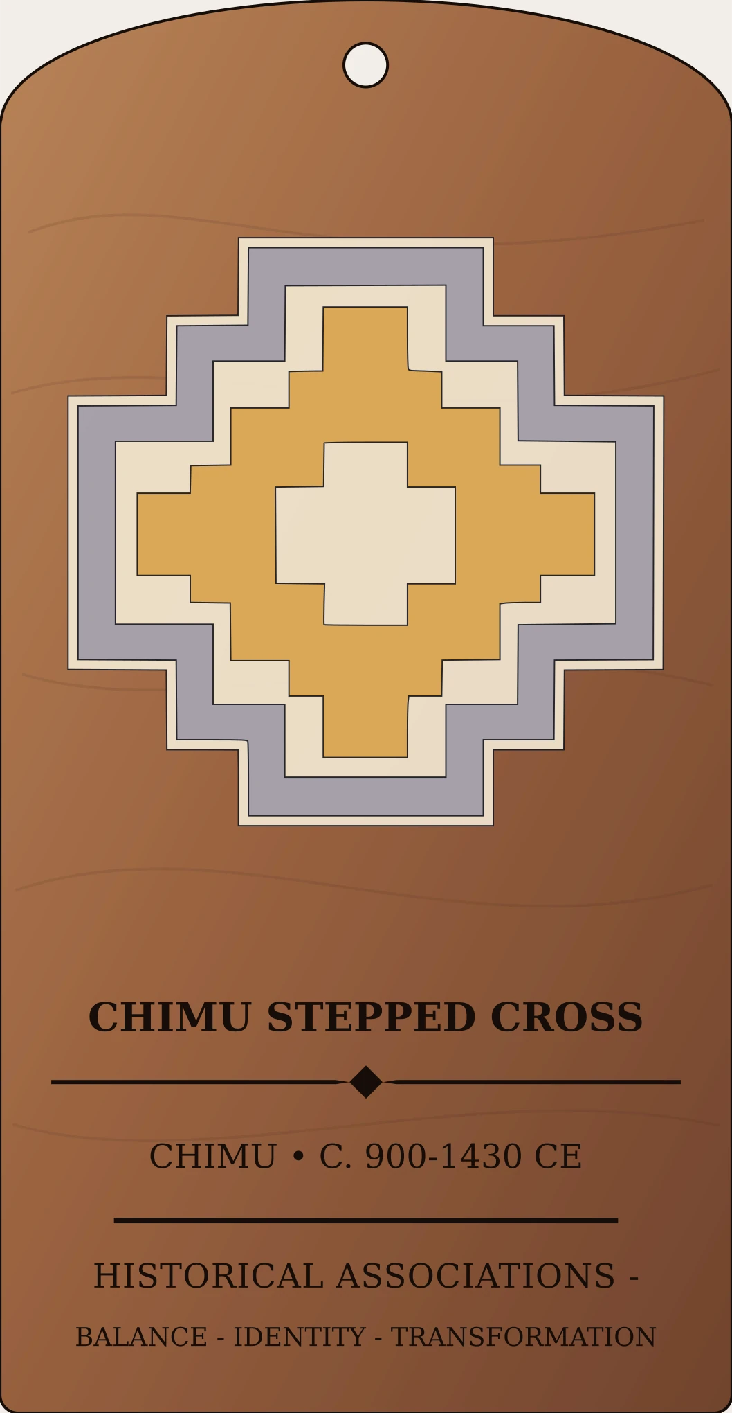 Andean Stepped Cross Motif Sanctum Hex Archive Plaque preview