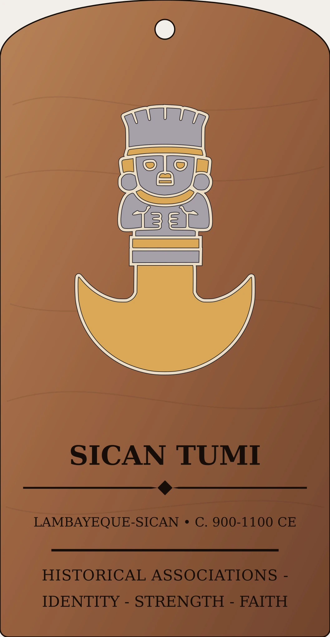 Sican Tumi Ceremonial Knife Sanctum Hex Archive Plaque preview