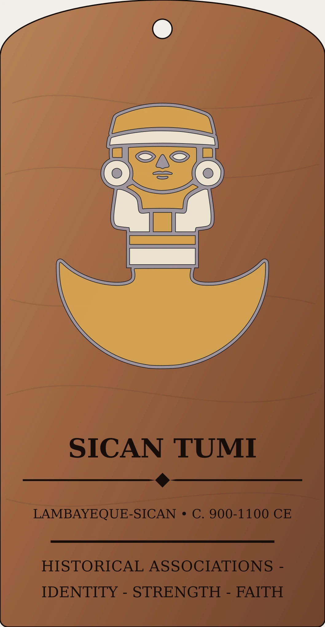 Sican Tumi Ceremonial Knife Sanctum Hex Archive Plaque preview