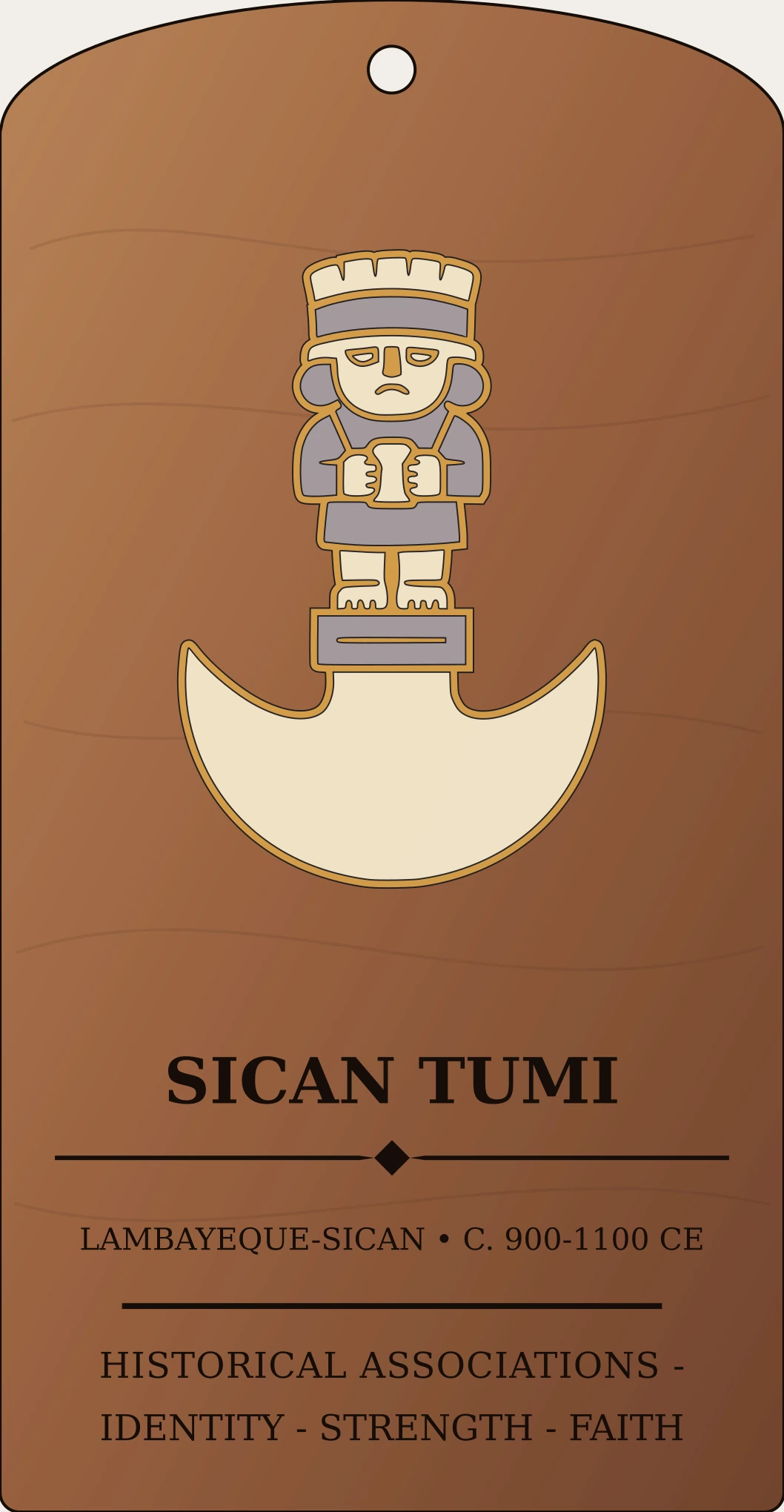 Sican Tumi Ceremonial Knife Sanctum Hex Archive Plaque preview