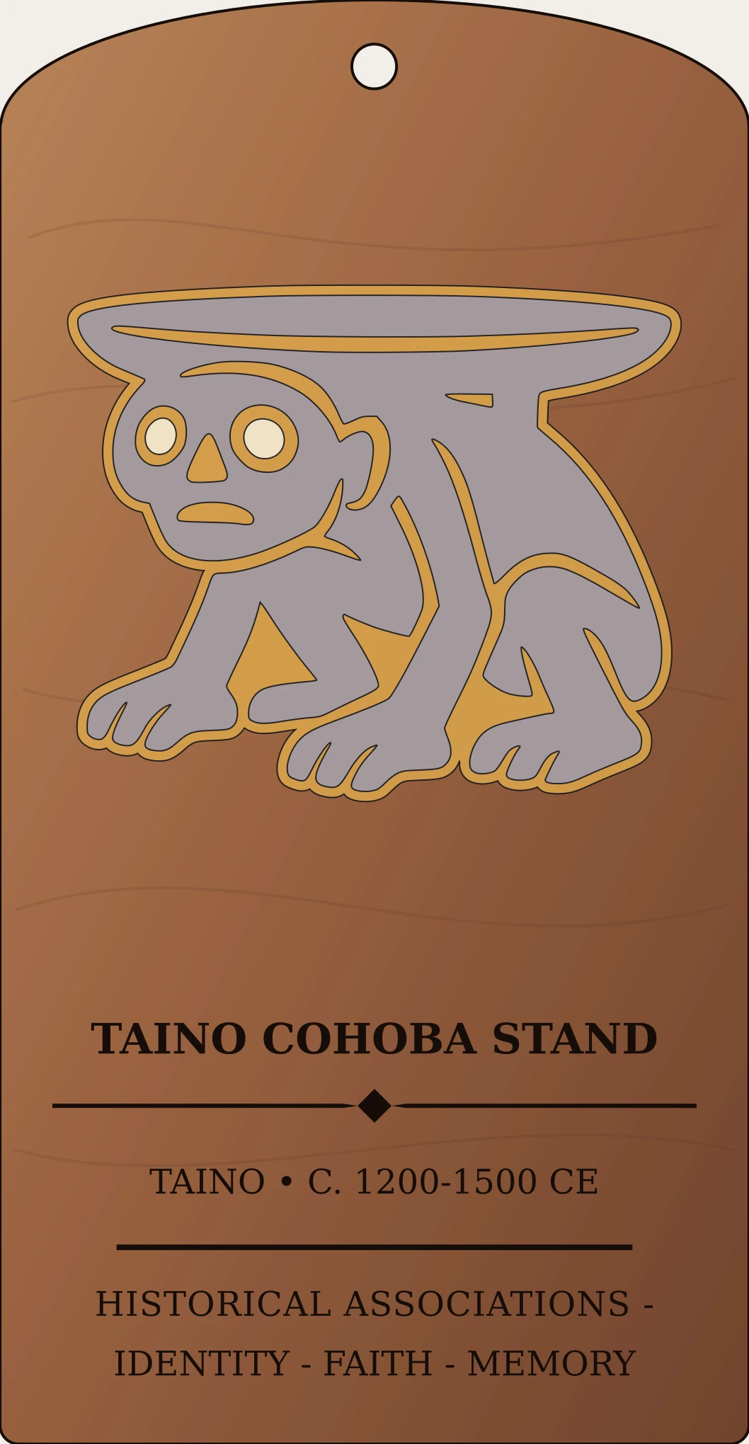 Taino Zemi Cohoba Stand Sanctum Hex Archive Plaque preview