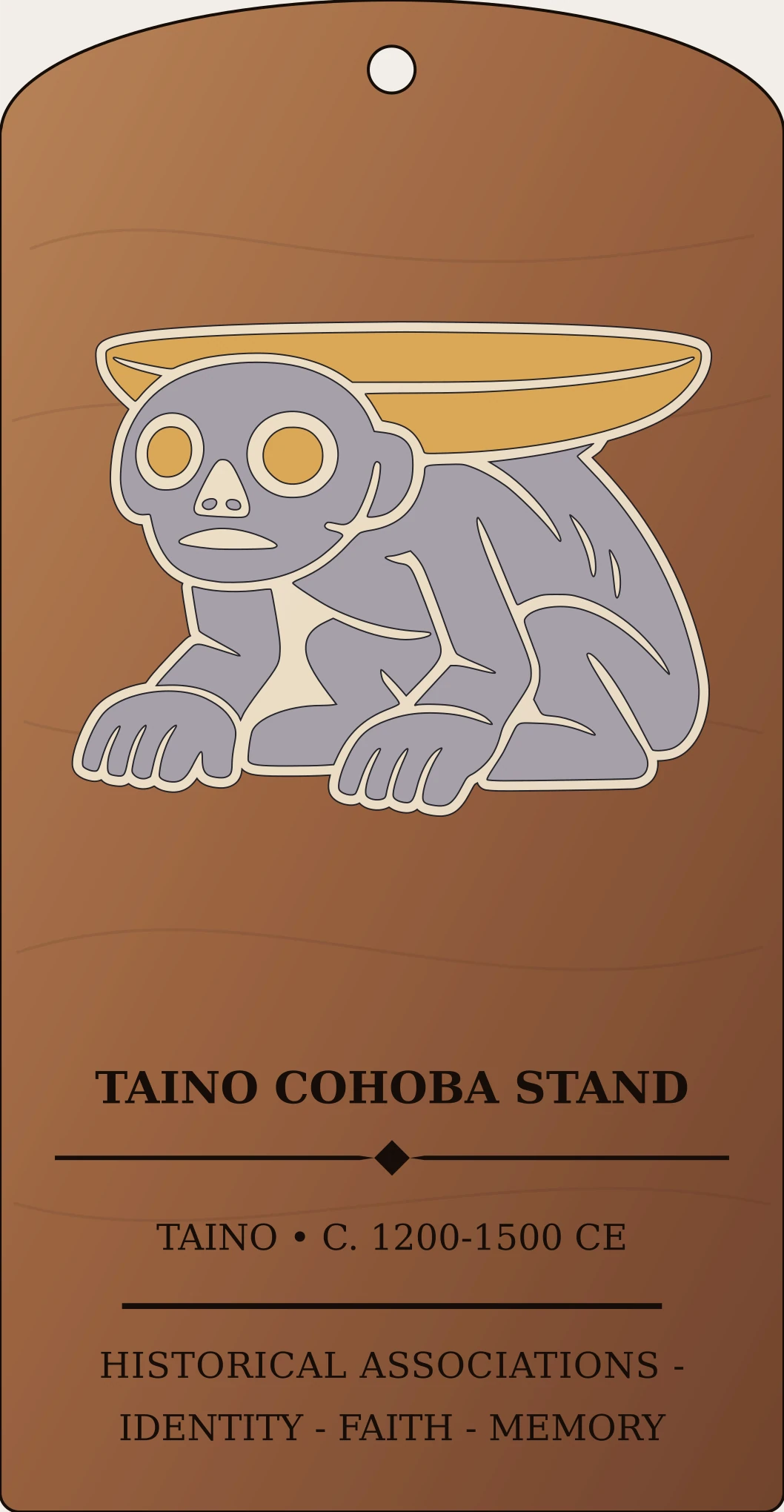 Taino Zemi Cohoba Stand Sanctum Hex Archive Plaque preview