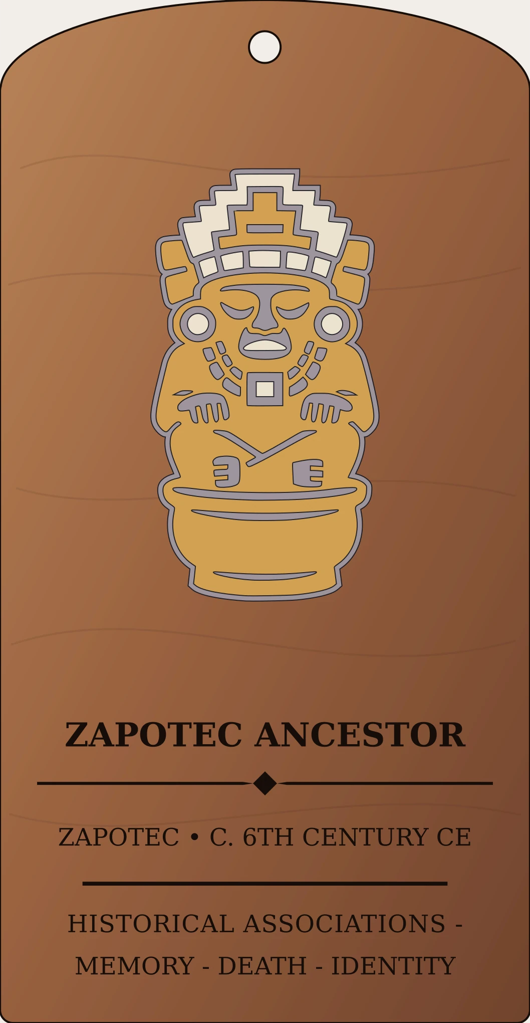 Zapotec Funerary Urn Deity Sanctum Hex Archive Plaque preview