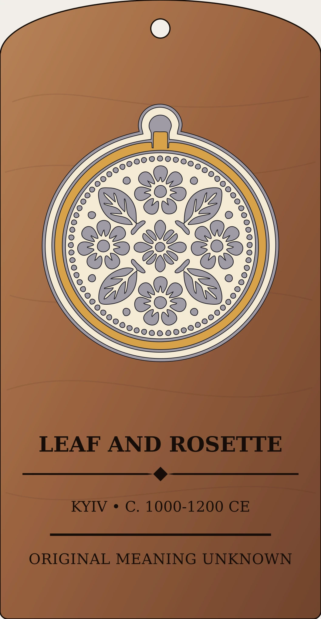 Leaf-and-Rosette Medallion — Kyivan Rus’ Sanctum Hex Archive Plaque preview