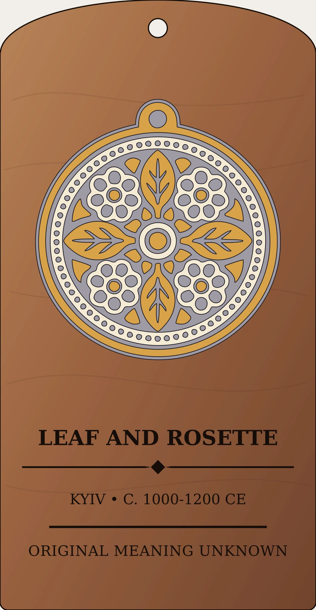 Leaf-and-Rosette Medallion — Kyivan Rus’ Sanctum Hex Archive Plaque preview