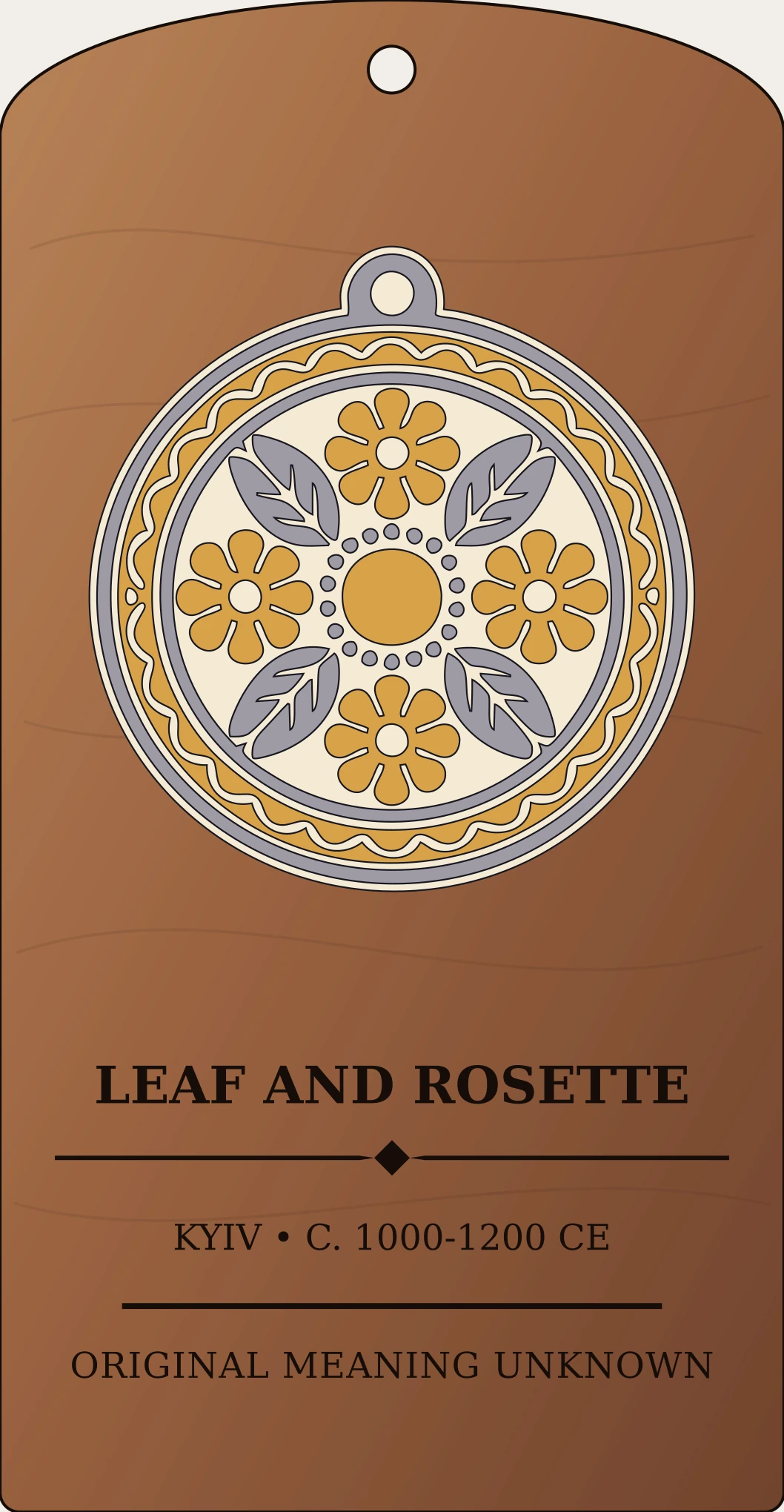 Leaf-and-Rosette Medallion — Kyivan Rus’ Sanctum Hex Archive Plaque preview