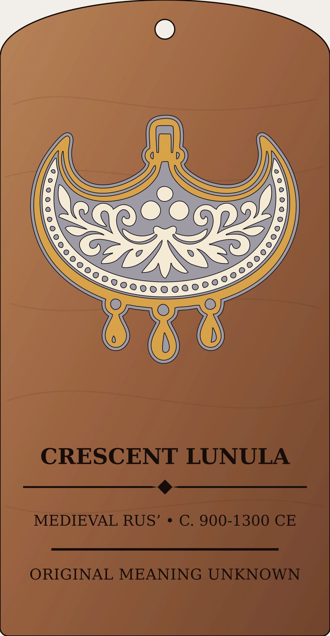 Crescent Lunula Pendant — Early Medieval Slavic Contexts Sanctum Hex Archive Plaque preview