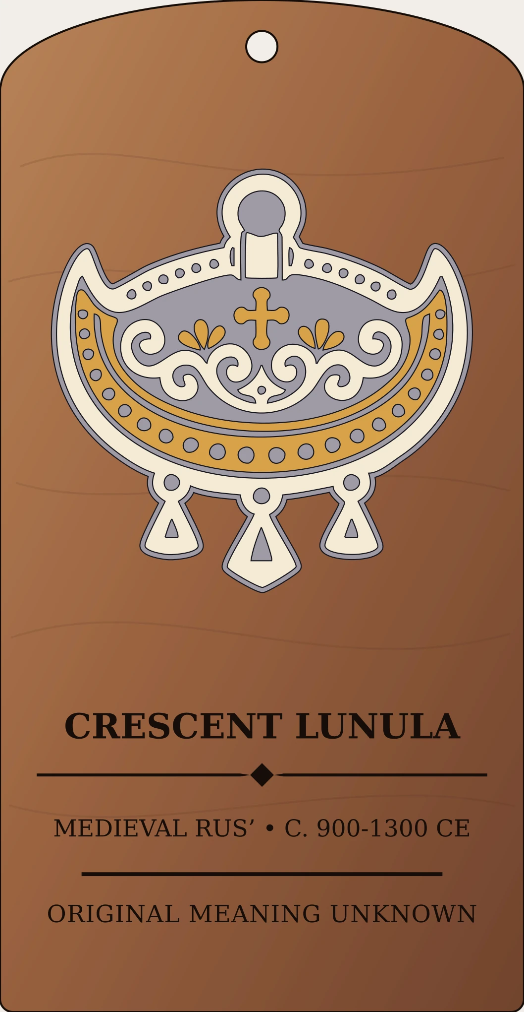 Crescent Lunula Pendant — Early Medieval Slavic Contexts Sanctum Hex Archive Plaque preview