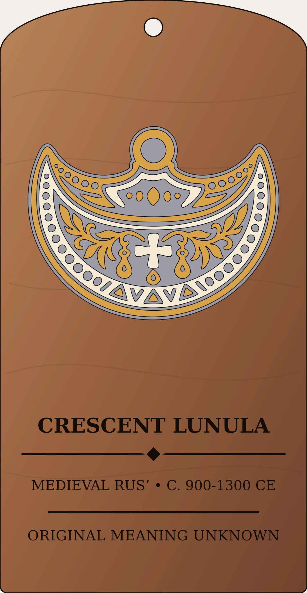 Crescent Lunula Pendant — Early Medieval Slavic Contexts Sanctum Hex Archive Plaque preview