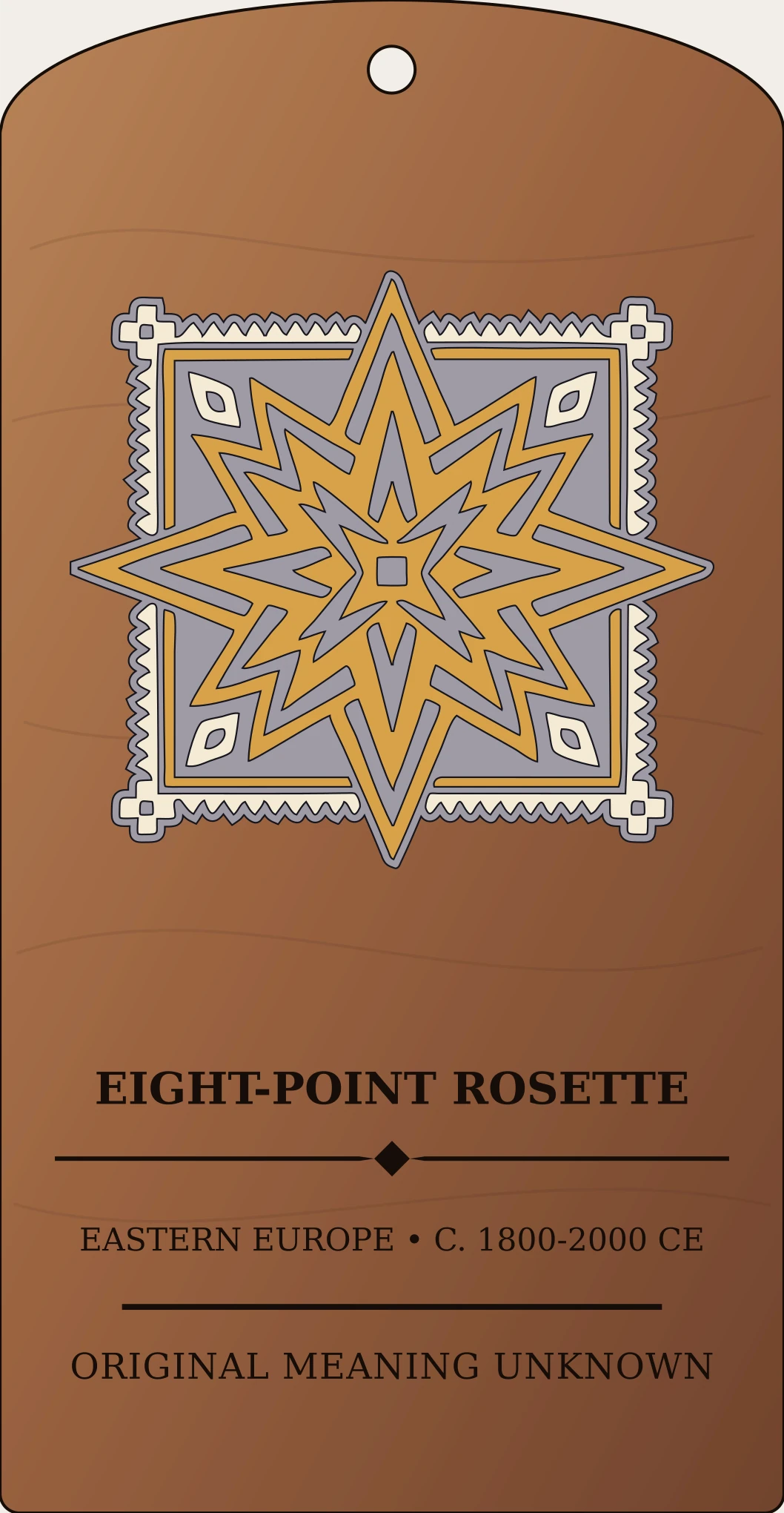 Eight-Point Rosette — Eastern Slavic Folk Ornament Sanctum Hex Archive Plaque preview
