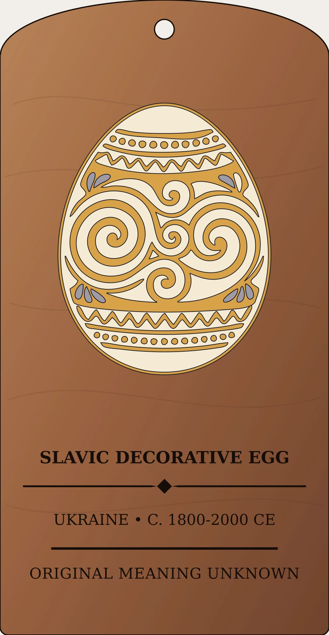 Spiral Motif — Slavic Folk Carving and Decorated Eggs Sanctum Hex Archive Plaque preview