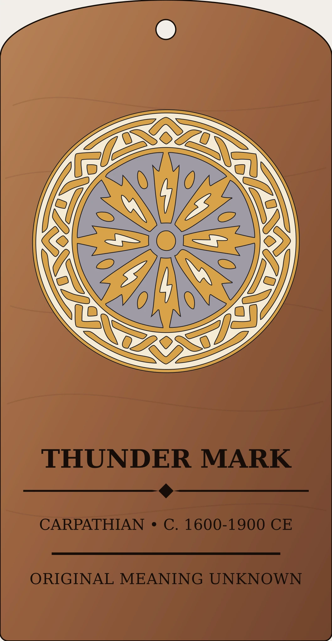 Thunder Mark / Gromoviti Znak — South Slavic Vernacular Carving Sanctum Hex Archive Plaque preview