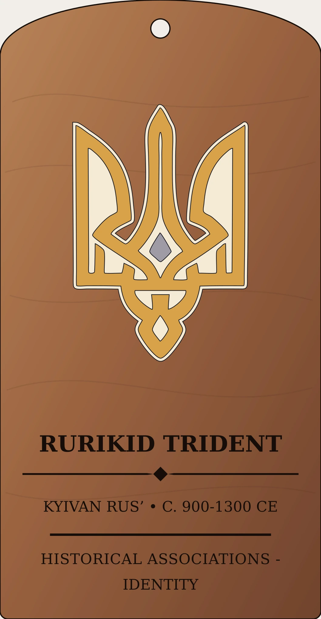 Trident/Bident Princely Sign — Rurikid Rus’ Sanctum Hex Archive Plaque preview