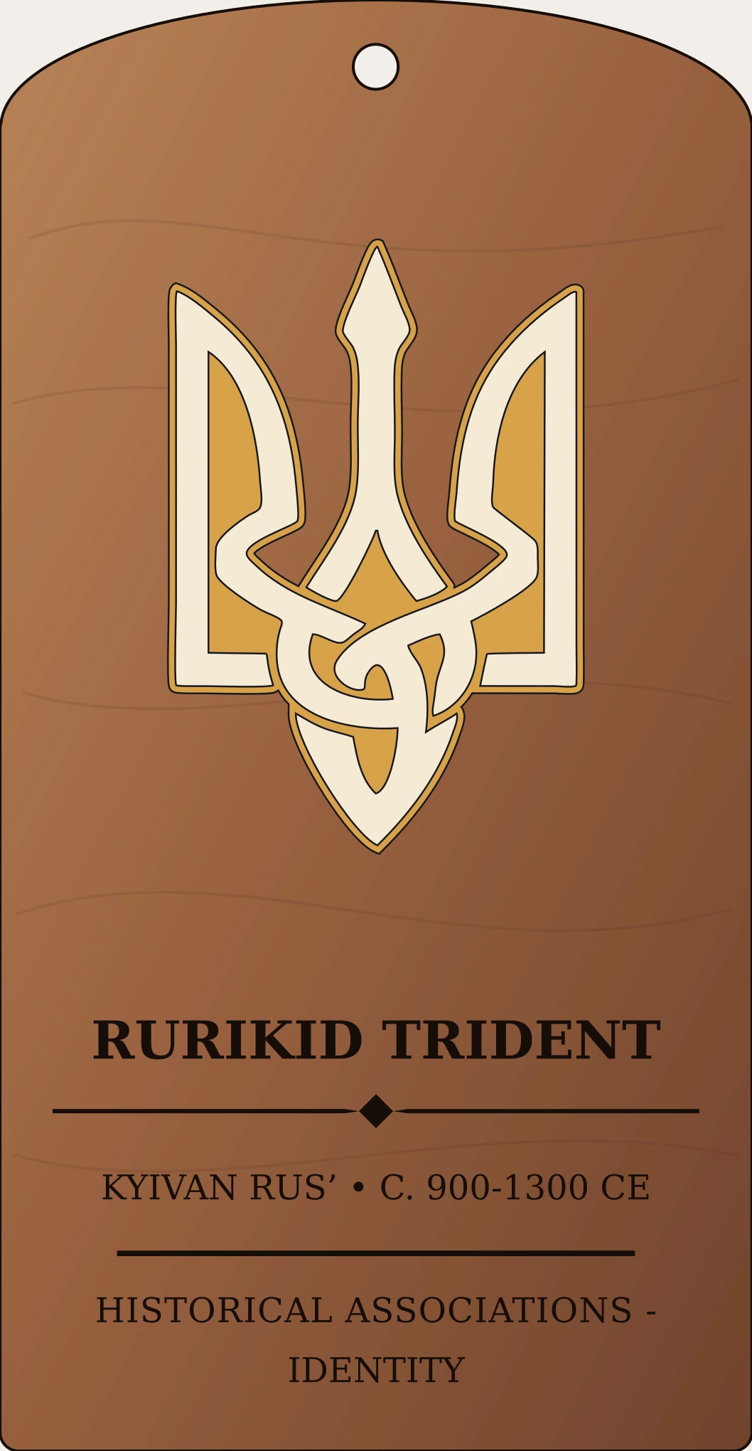 Trident/Bident Princely Sign — Rurikid Rus’ Sanctum Hex Archive Plaque preview