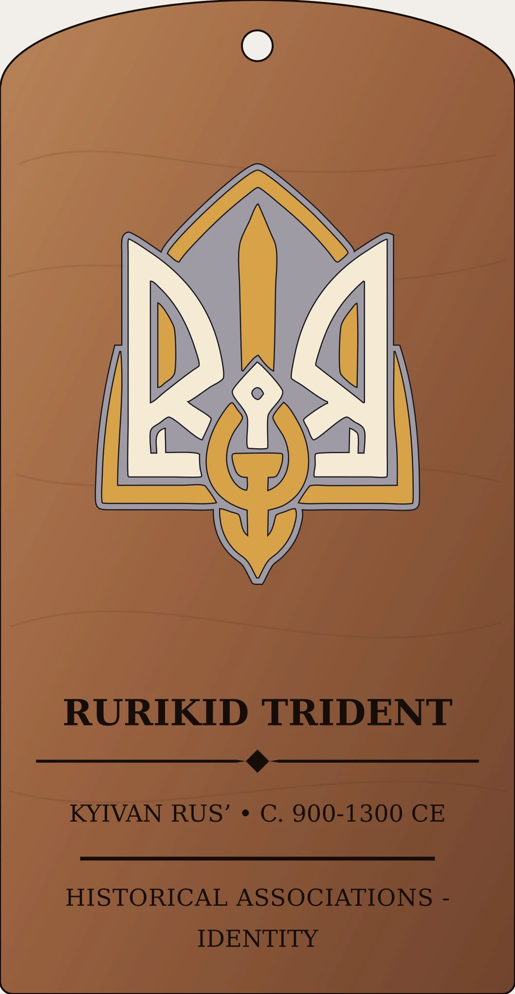 Trident/Bident Princely Sign — Rurikid Rus’ Sanctum Hex Archive Plaque preview