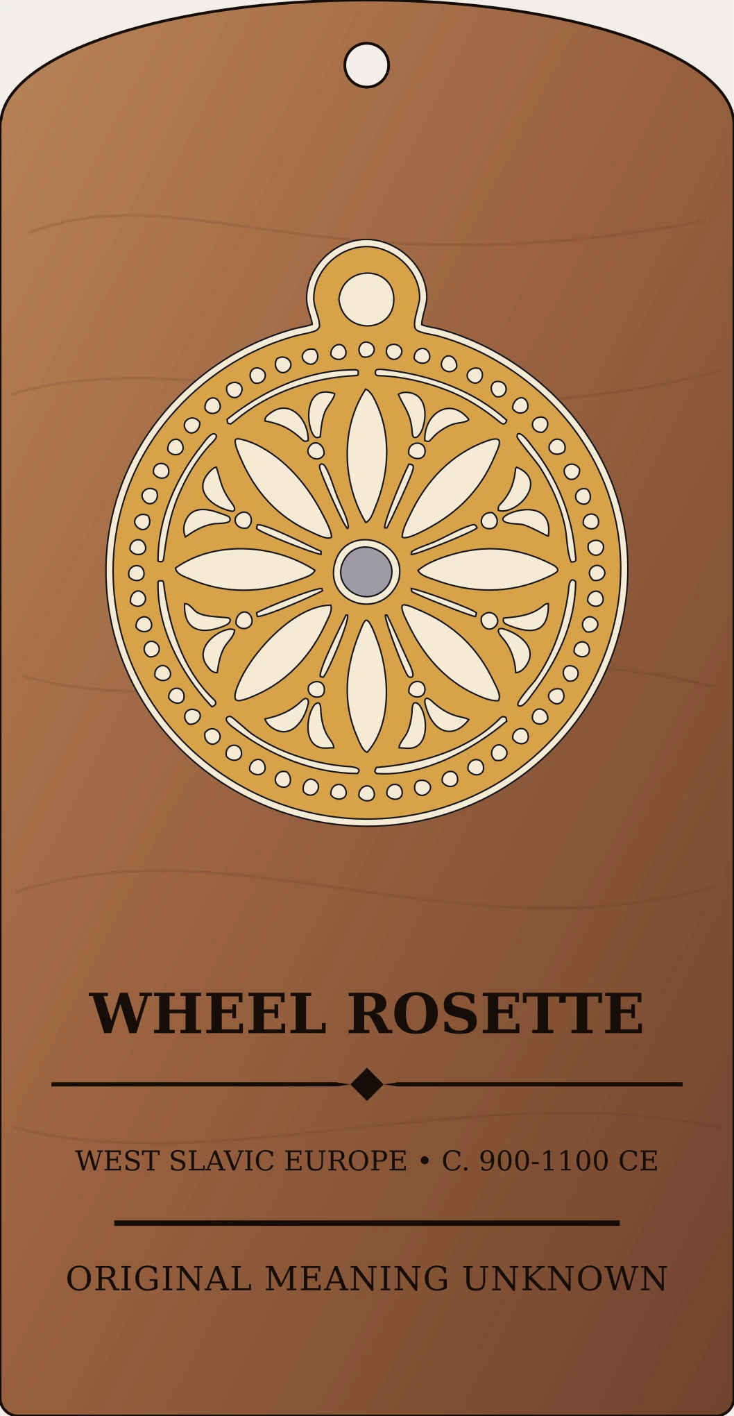 Wheel Rosette Pendant — Early Medieval West Slavic Contexts Sanctum Hex Archive Plaque preview