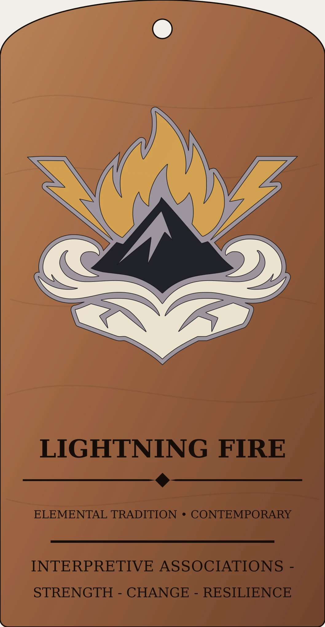 Lightning Fire Crest Sanctum Hex Archive Plaque preview
