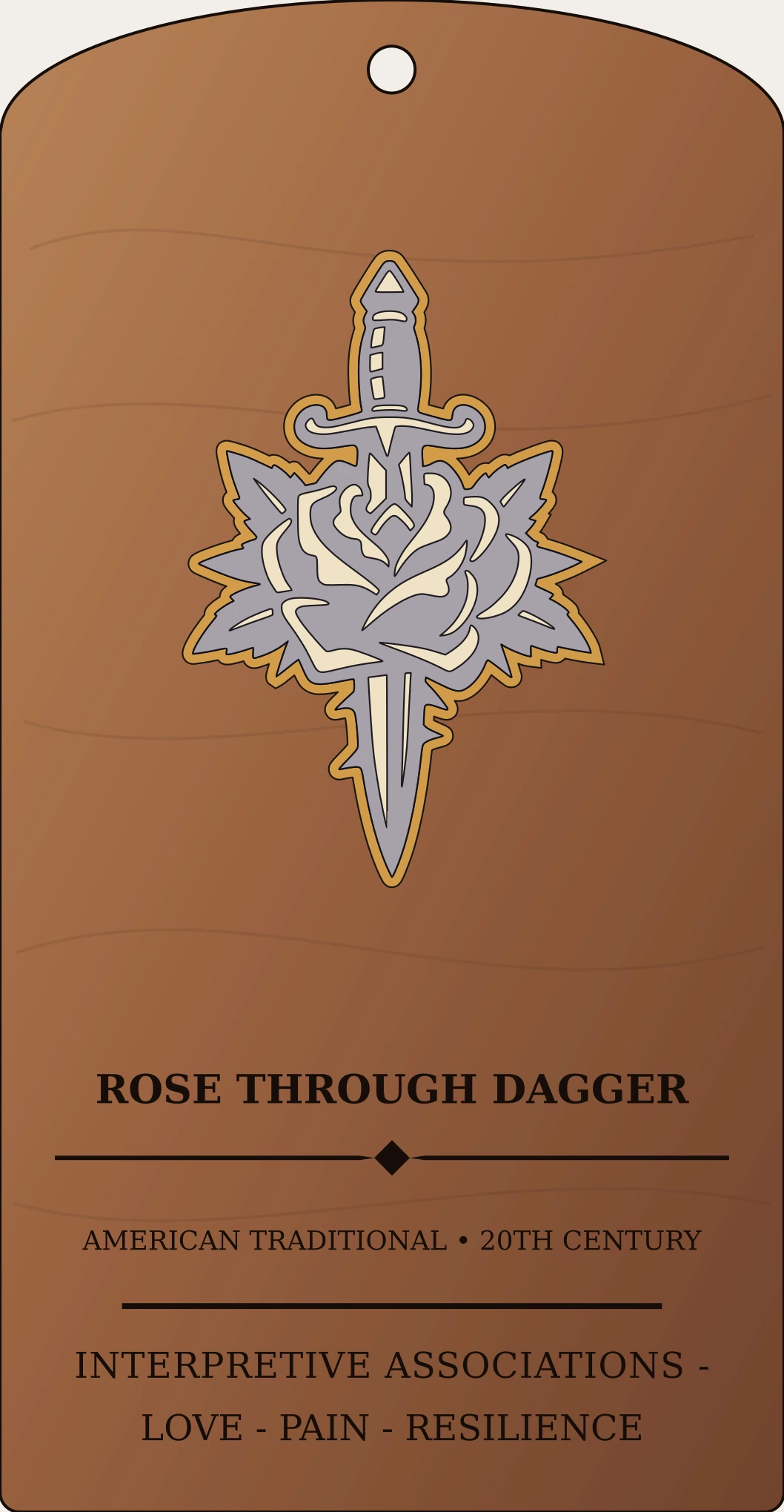 Rose Through Dagger Sanctum Hex Archive Plaque preview