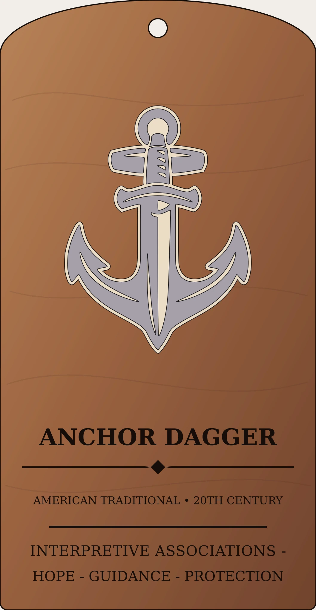Anchor Dagger Crest Sanctum Hex Archive Plaque preview