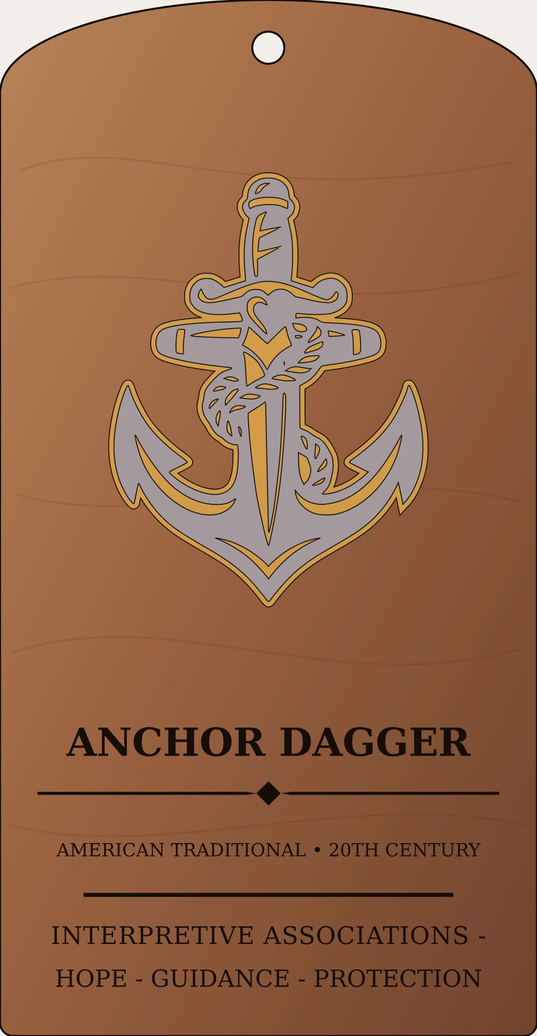 Anchor Dagger Crest Sanctum Hex Archive Plaque preview