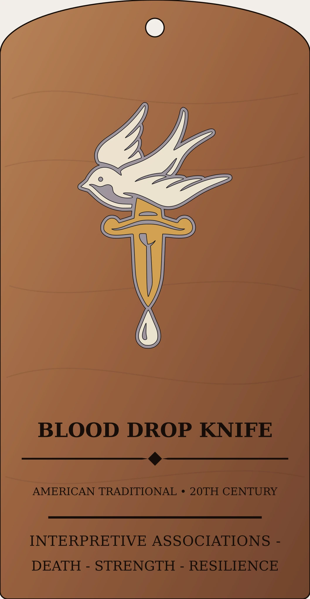 Blood Drop Knife Sanctum Hex Archive Plaque preview