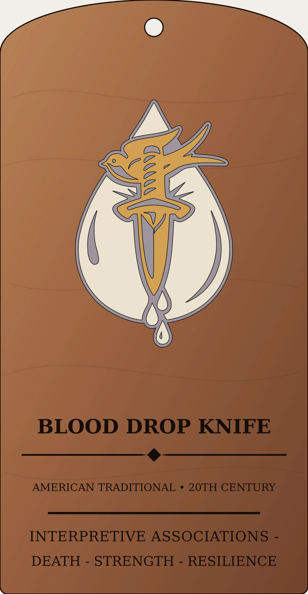 Blood Drop Knife Sanctum Hex Archive Plaque preview